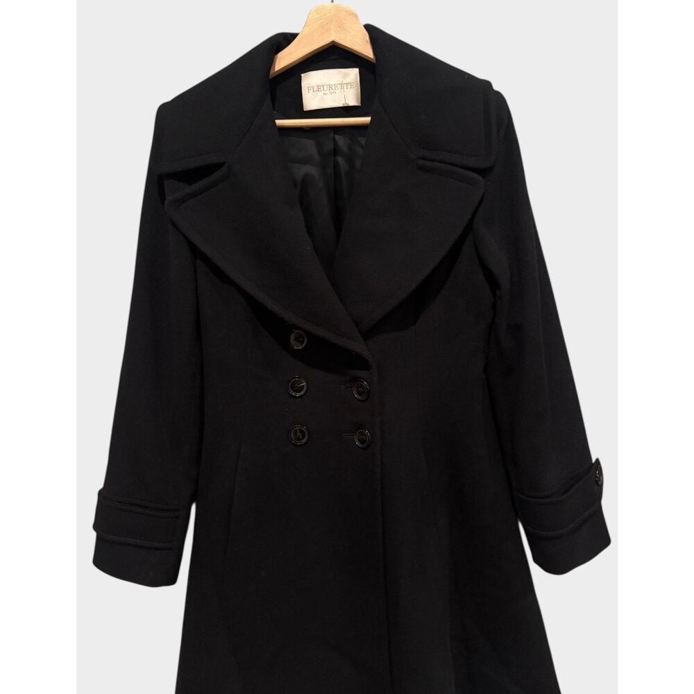 Fleurette Double Breasted Wool Princess Coat Size 10 - Picture 4 of 11